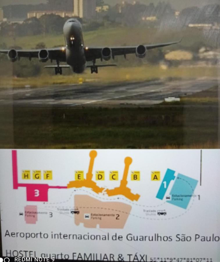 Hostel Familia Quartos Privado Proximo Aeroporto Int Guarulhos Sp Taxi 24 Hrs Εξωτερικό φωτογραφία
